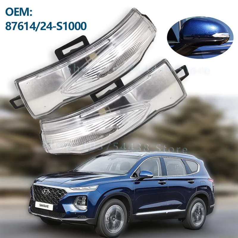 

Wing Mirror Lamp For HYUNDAI Santa Fe IV TM 2019 2020 2021-2023 Side Rearview Mirror Turn Signal Light/87614-S1000 87624-S1000