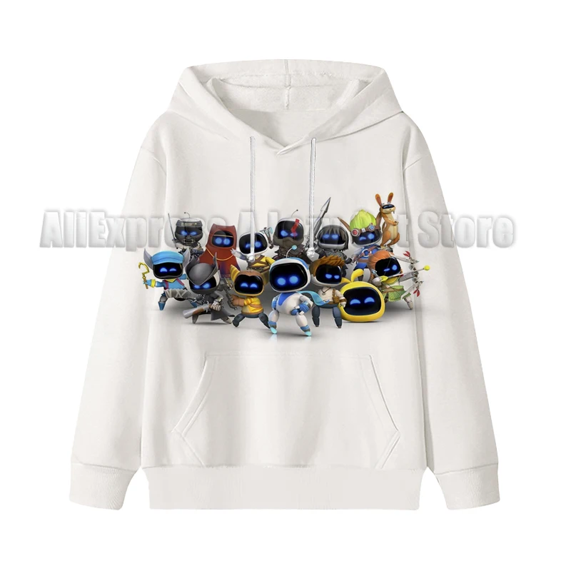 Game Astro Bot Sweatshirt Cartoon Astronaut Hoodie Clothing Boys Girls Baby Long Sleeved Winter Autumn Children's Wear