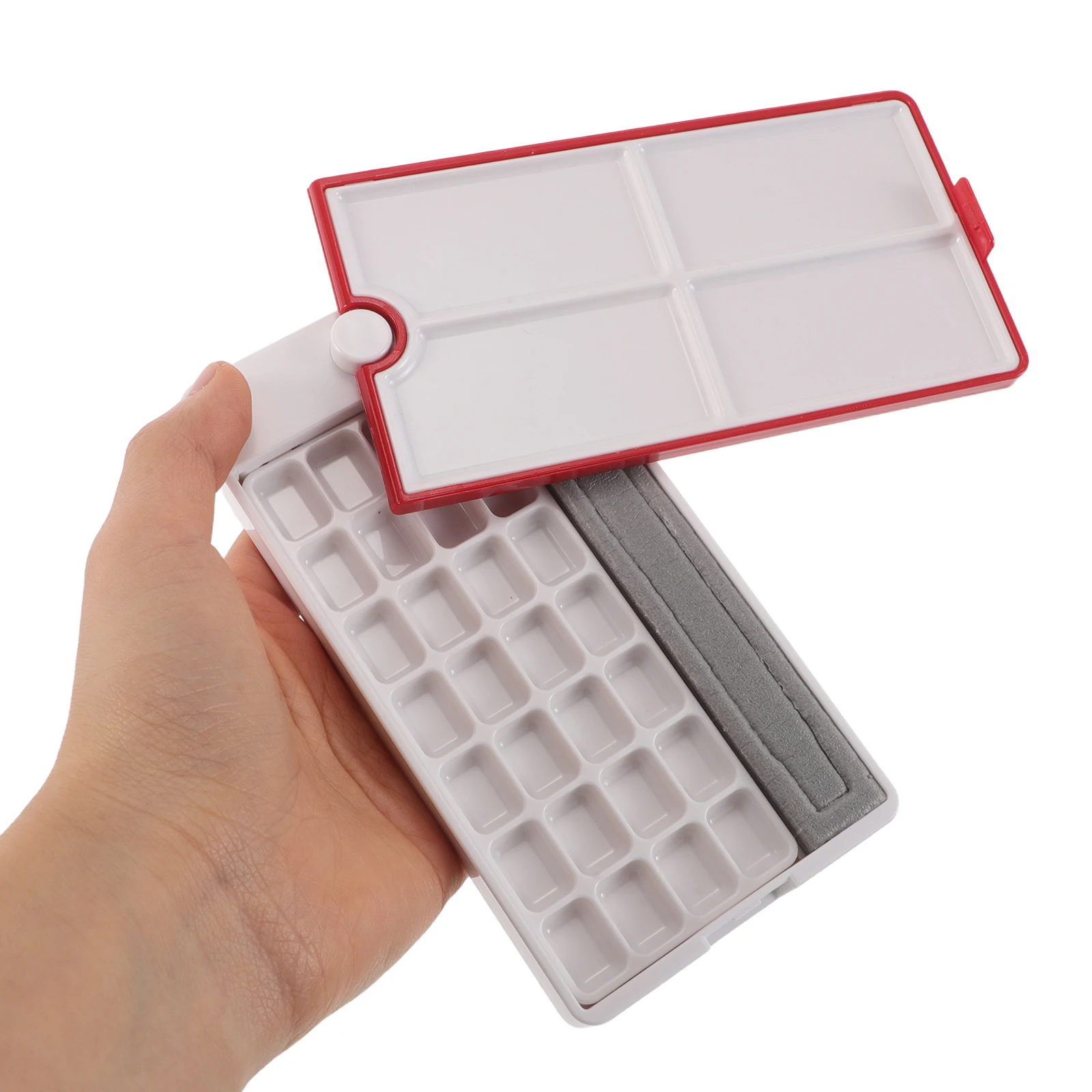 

Portable Color Mixing Palette Professional 12-Grid Adjustable Detachable Acrylic Paint Box Artist Supplies Organizer