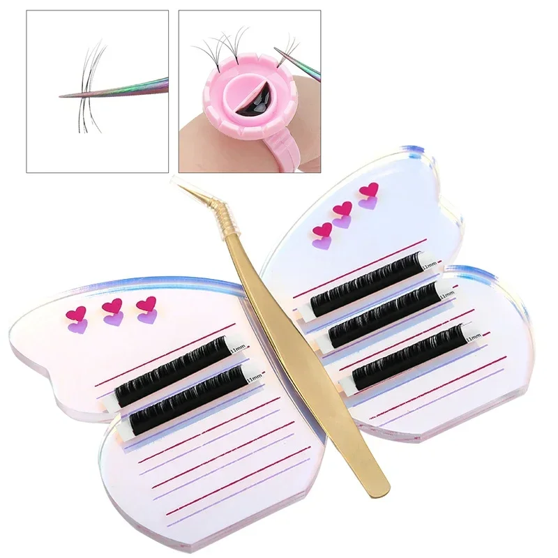 الاكريليك رمش تمديد أداة المطعمة الرموش حامل البليت الملونة مع مقياس شفط المغناطيسي لوحة لاش أدوات ماكياج 2027 #6