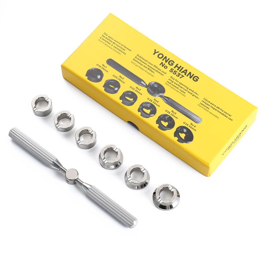 7-teiliges Uhrenreparaturwerkzeug für HEDAPAI Uhren-Rückabdeckungs-Öffnungswerkzeug für Seiko für Rolex Easy Open Watch Back Case