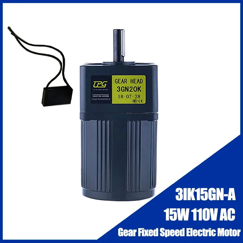 

15W 110V AC Gear Fixed Speed Reducer 3IK15GN-A Single Phase High Torque Asynchronous Motor