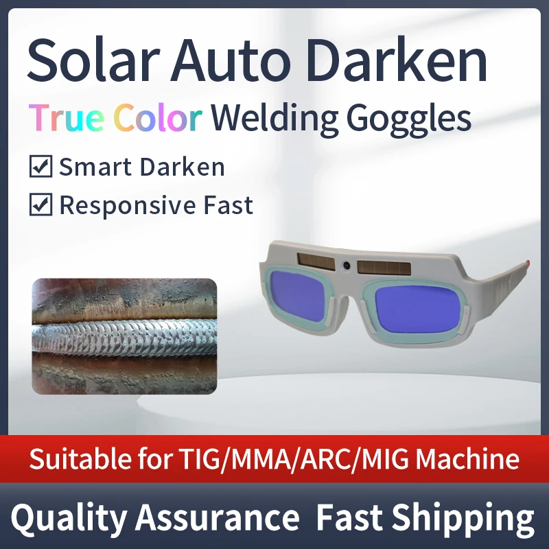 Solar automatische Dimmen Schweißer Augen maske für Lichtbogen WIG MMA Mig Mag Echt farbe Schweißer Helm brille/Schweißer Brille/Linsen