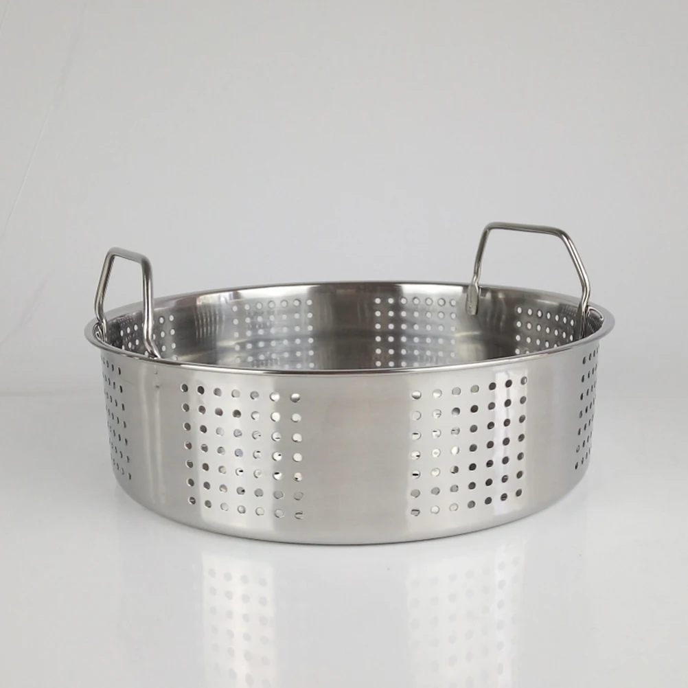 

21 Cm Stainless Steel Steamer Cooking Japanese-style Basket for Food with Handles Cookware Grid Steaming