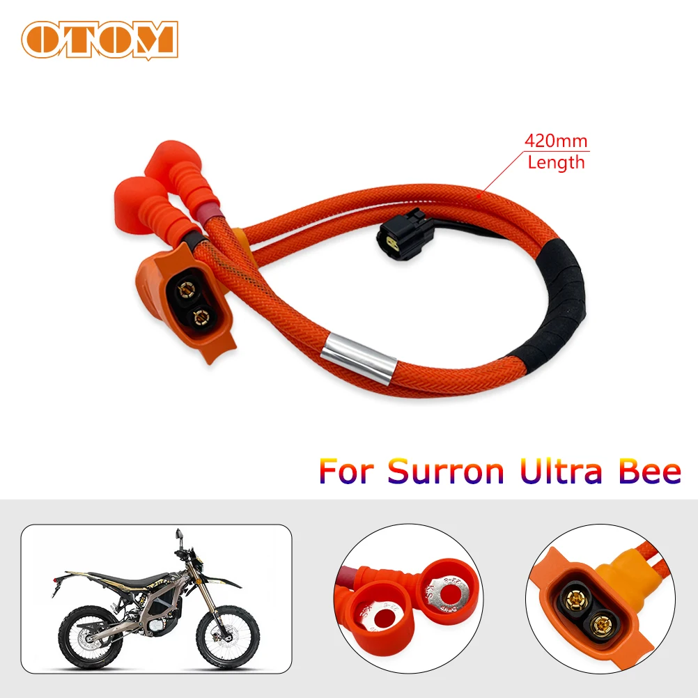 OTOM For SURRON Ultra Bee Motocross Lithium Battery Power Cable 42cm Electric Motorcycle Discharge Wire Original Replace Parts