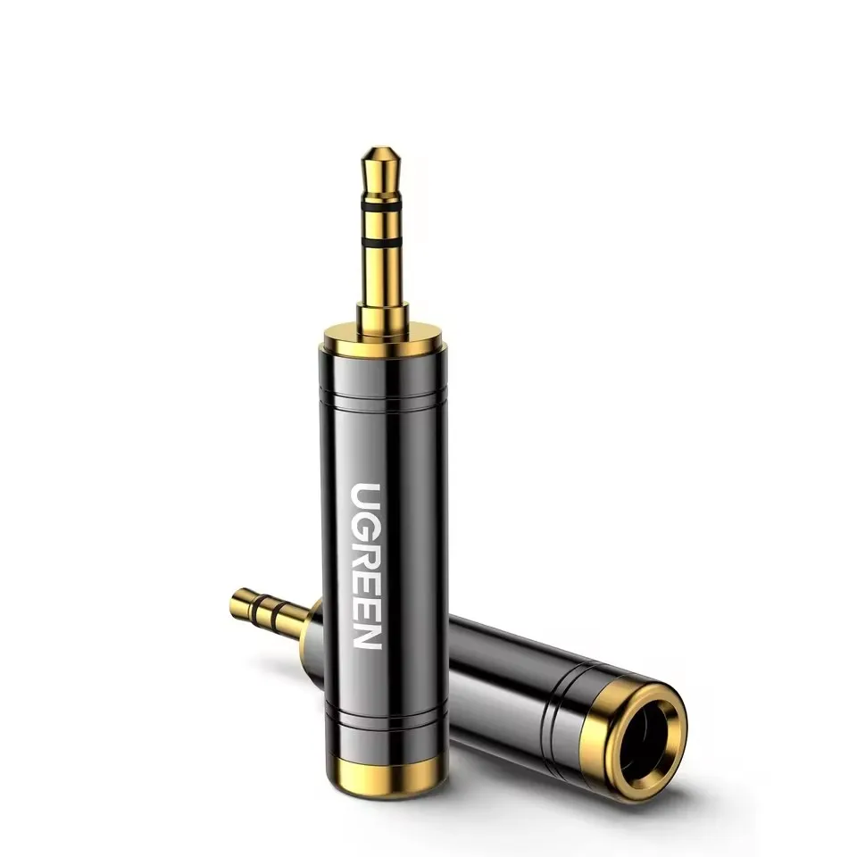AV168 UGREEN 3.5mm Male to 2 RCA Female Jack Stereo Audio Cable Adapter Gold Plated RCA Adapter Headphone Cord Adapter