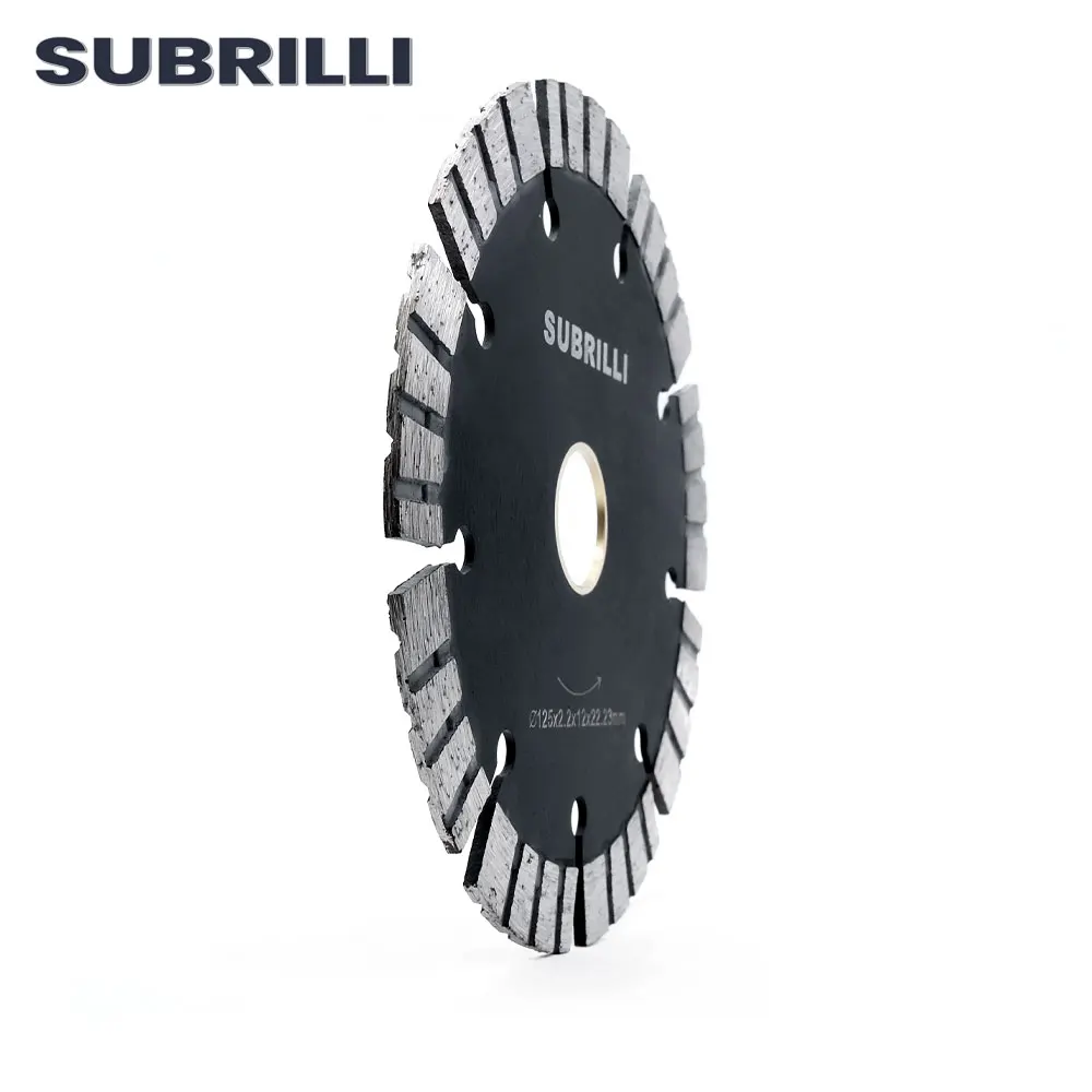 SUBRILLI 125mm 5 "disco da taglio diamantato lama per sega a segmenti per uso bagnato a secco per pietra cemento marmo mattone vetrificato ceramica