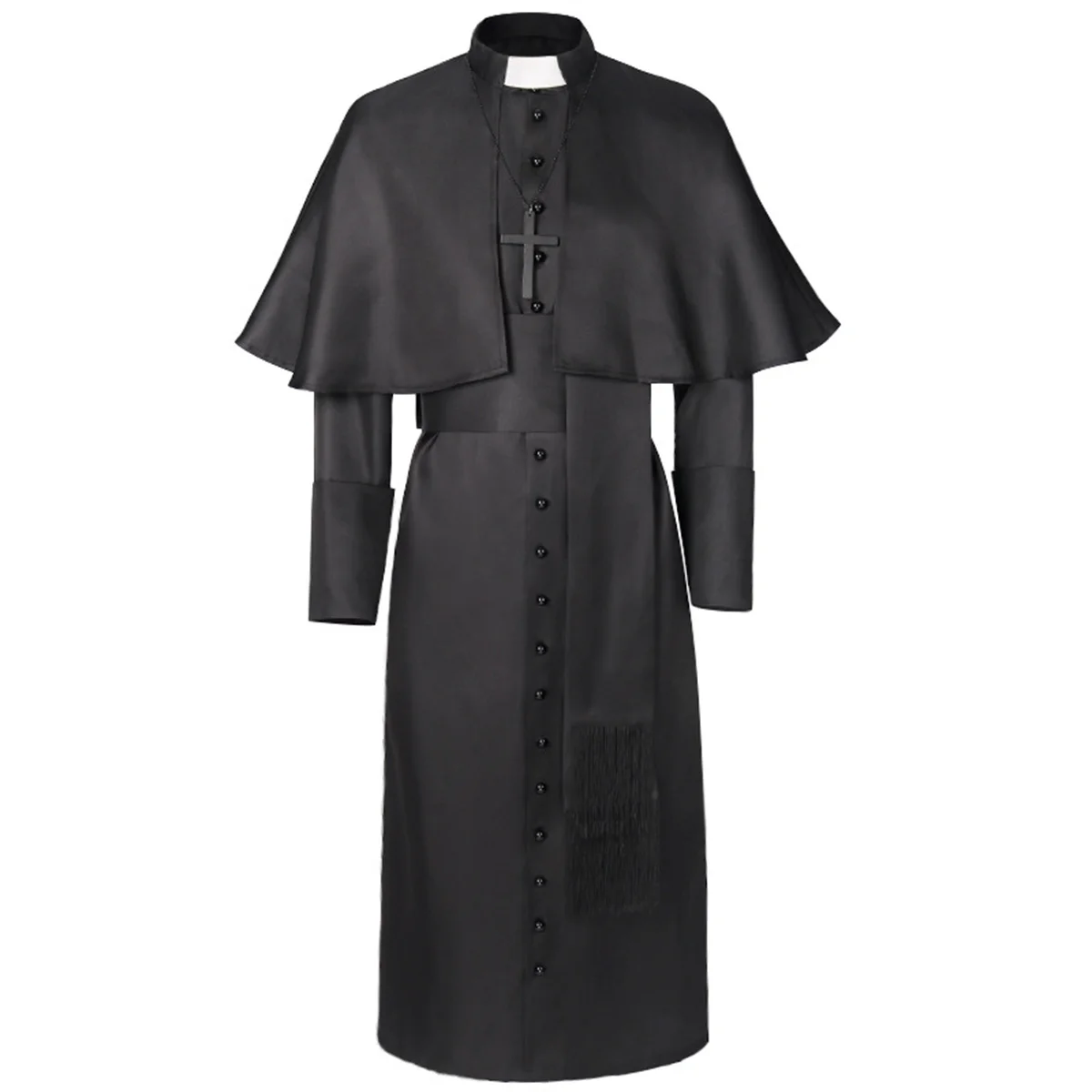 New Medieval Priest And Priestess Cosplay Attire Five Color Medieval Retro Robe Cosplay Costume For Halloween CarnivalMasquerade