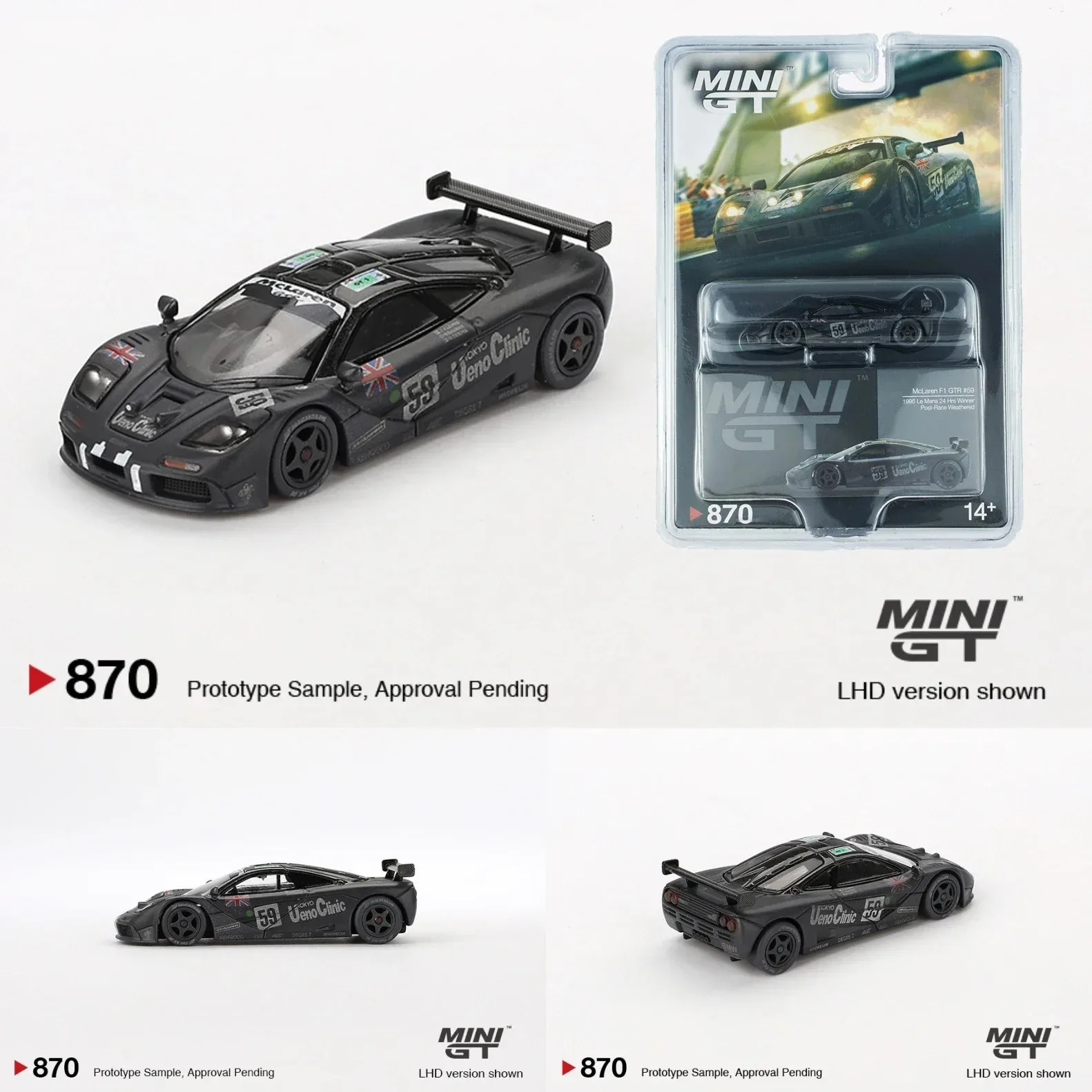 

МИНИГТ В наличии 870 1:64 MCL F1 GTR # 59–1995 гг. Коллекция моделей LeMans, литая под давлением диорама