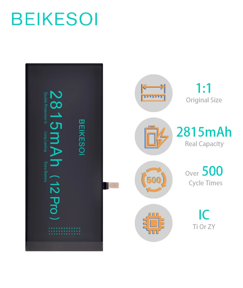 BEIKESOI Battery For iPhone 12 pro max 12 mini Apple iPhone bateria For iPhone 12pro 12mini 12promax High Capacity Battery