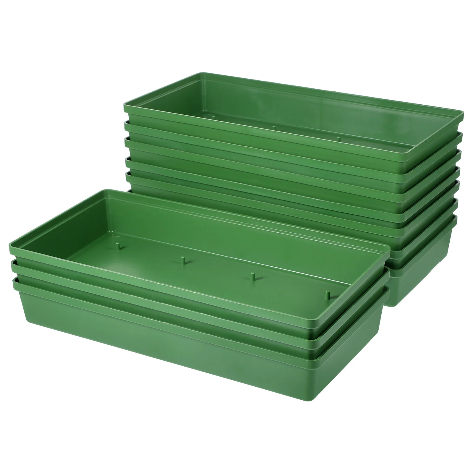 

10 Pcs Foam Blocks Flower Mud Fixing Plate Trays Holder for Arrangements Faceplate Floral Green Plastic Office