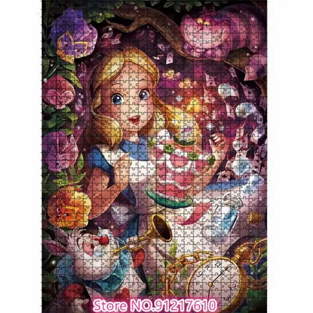 Disney Diy1000 Piece Puzzle Cartoon Princess Jasmine Cinderella Crafts Puzzle Game Festival Gift