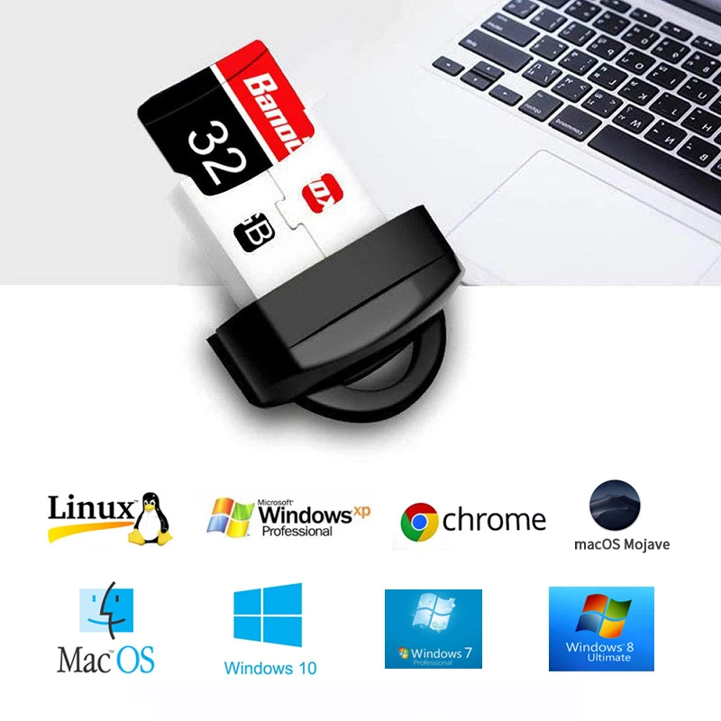 USB 2.0 Micro SD Card Reader USB A to Micro SD Card Reader USB2.0 to TF Camera Memory Card Reader for Laptops and Computer