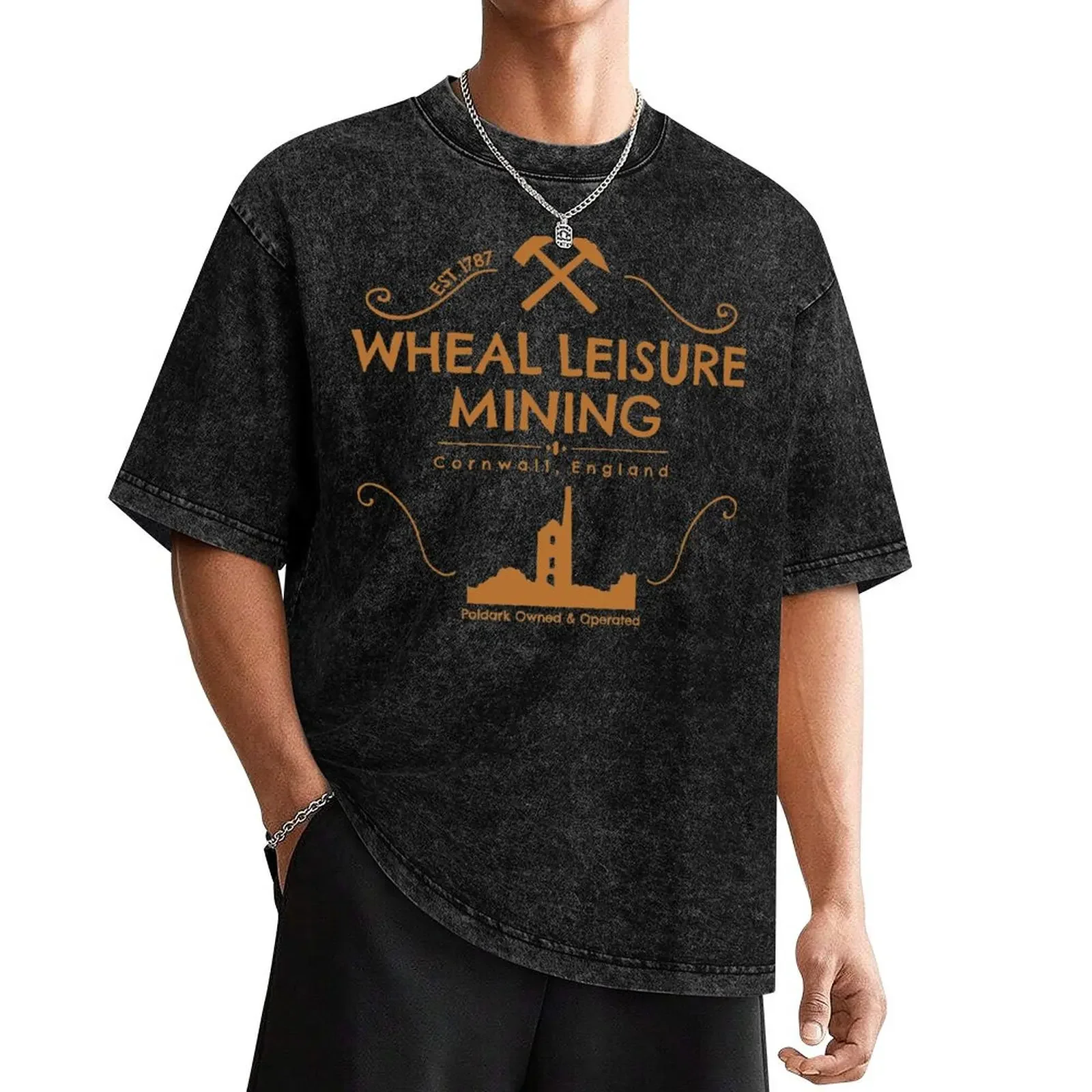 Wheal Leisure Mining - Copper T-Shirt designer shirts blanks aesthetic clothes summer tops t shirts for men cotton