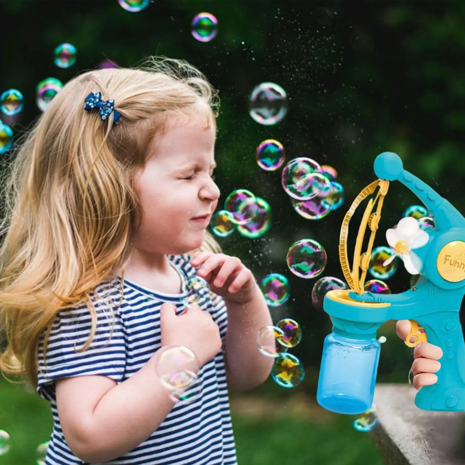 Pistola de bolhas automática para crianças-brinquedo soprador de bolhas elétrico, jogo de jardim ao ar livre, presentes de festa de aniversário de verão, lembranças, brinquedos divertidos de água