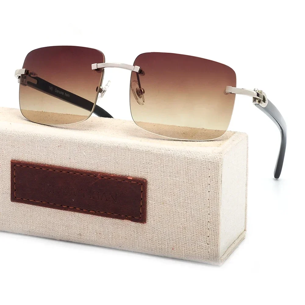 

2025 name buffalo horn sunglasses with no rims , natural OX horn glasses