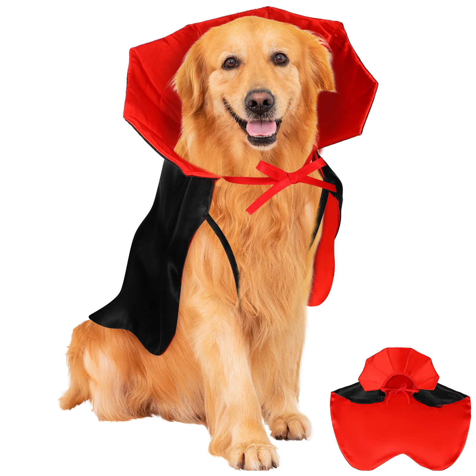 

Pet Halloween Costume for Dogs Cats Vampire Cape Medium Size Spooky Outfit Funny Animal Apparel Small Dog Birthday Dress