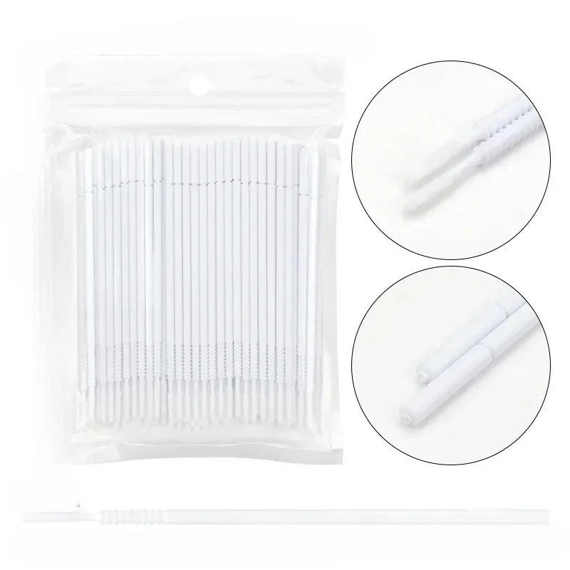 100 szt. Jednorazowe spiralne szczoteczki do tuszu do rzęs, mikrobrush, aplikatory, szczoteczki do rzęs, narzędzia do przedłużania rzęs, makijaż, sprzedaż hurtowa