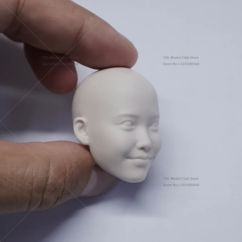 1/6 Schaal Koreaanse Vrouwelijke Celebrity Zanger DIY GK 3D Hars Un-panited Head Sculpt Wit Model Voor 12-inch Action Figure Soldaat