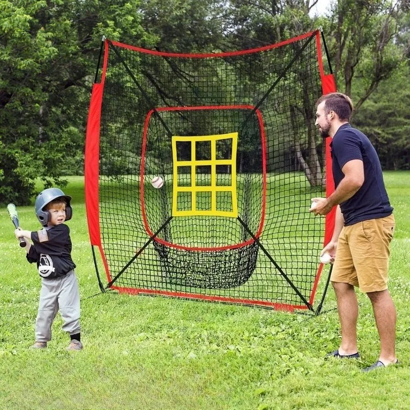 Baseball Complete Set Large Pocket Training Net Combination Set Baseball Softball Pitching Practice Frisbee Strike Training