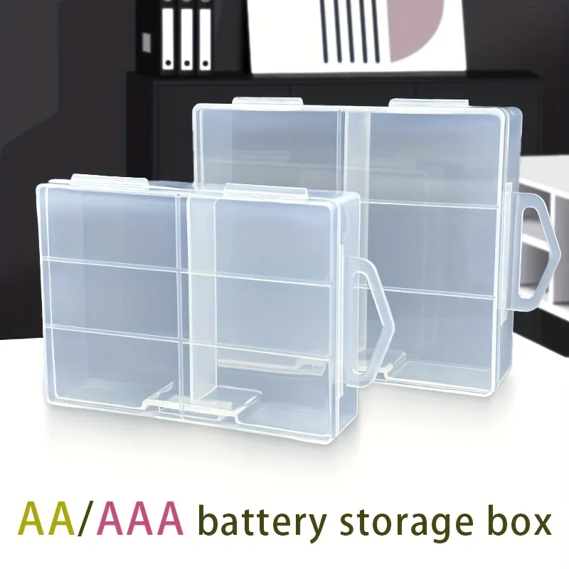 AA- oder AAA-Batterie-Aufbewahrungsbox, auslaufsicherer und staubdichter Batterie-Organizer für das Heimbüro – Detail 9