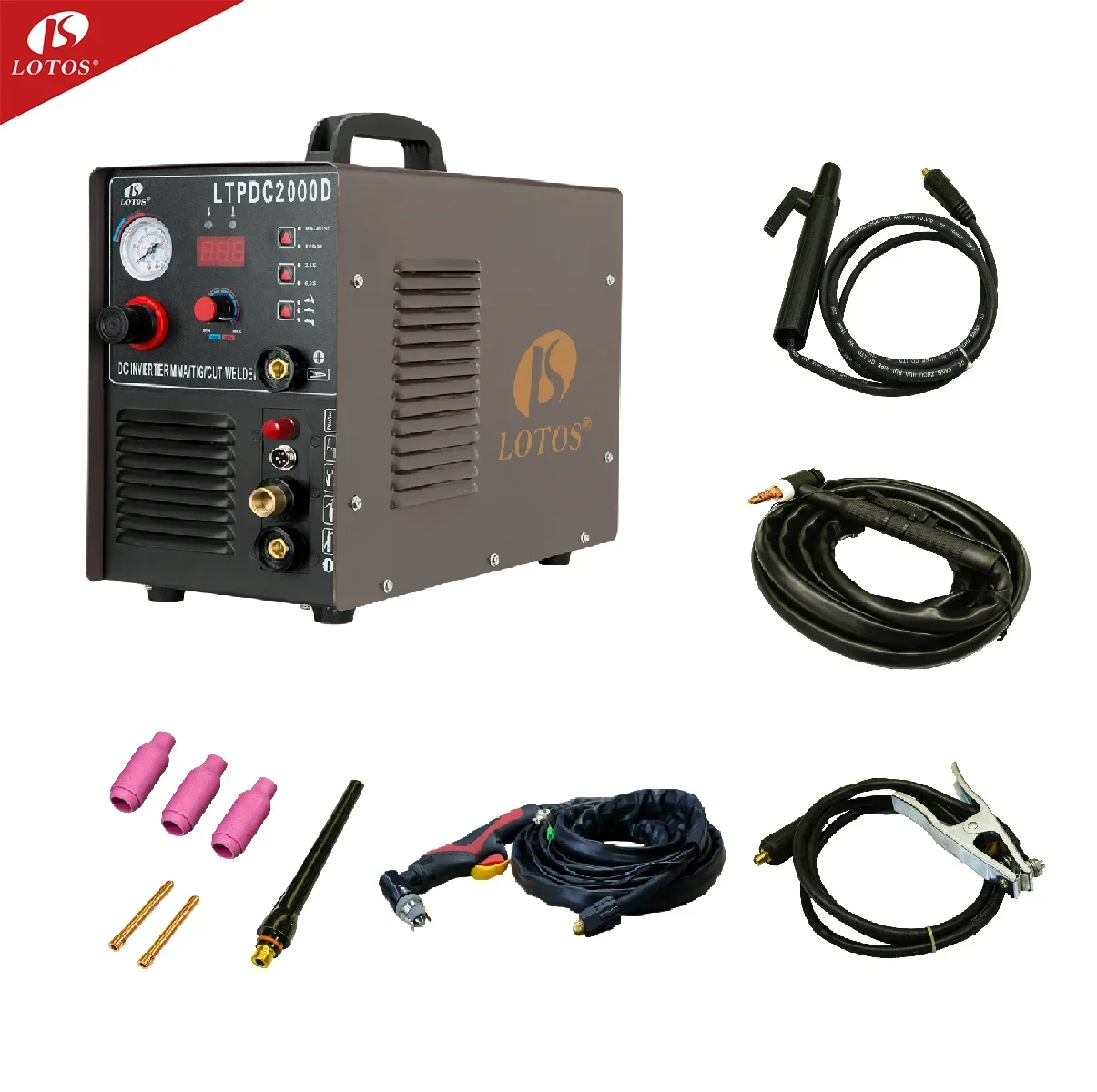 

lotos multiprocess portable welders 200a welder machine 3 in 1 tig mma cut plasma welding machine