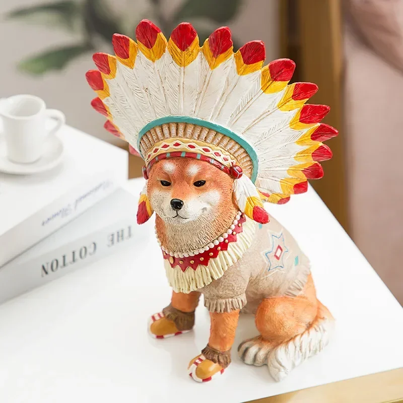 Creative Shiba Inu Furnishings Crafts Living Room Wine Cabinet Bedroom Home Personality Decoration Desktop Decoration Jewelry