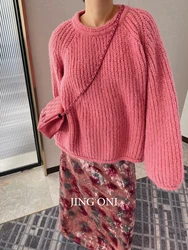 Pullovers Sweater Knitwear Blouse Woman Clothing 2023 Y2k Korean Fashion Style Vintage Winter Tops Oversized Elegant Chic New