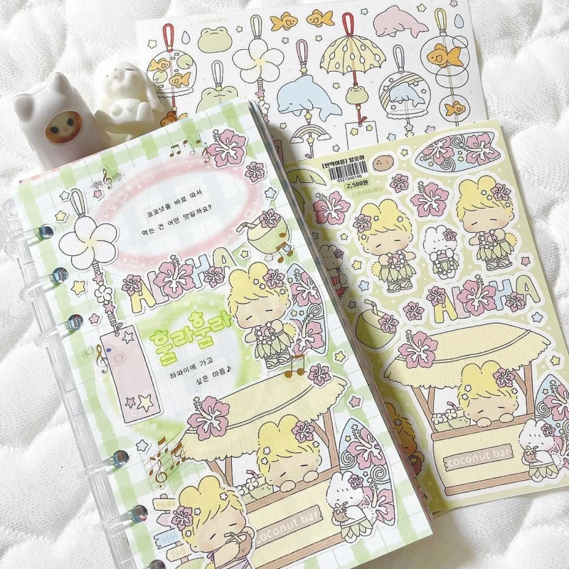 Korea Waterproof Cute Cartoon Girl Stickers Ipad Phone Case Handbook Diary Planner Notebook Scrapbook DIY Decorative Stickers image 4