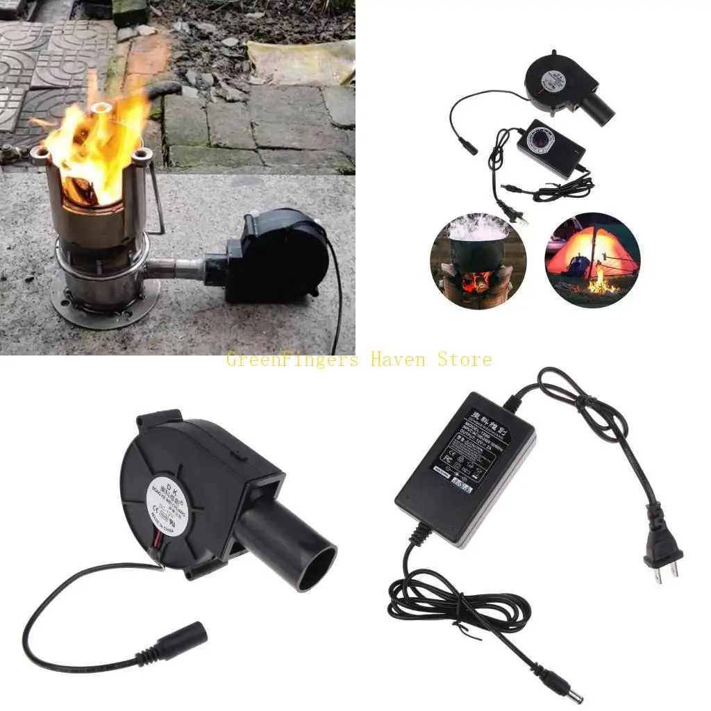 

F68D DC12V 9733 барбекю для барбекю для барбекю нагревательная плита вентилятор Приготовление гриля Регулируется