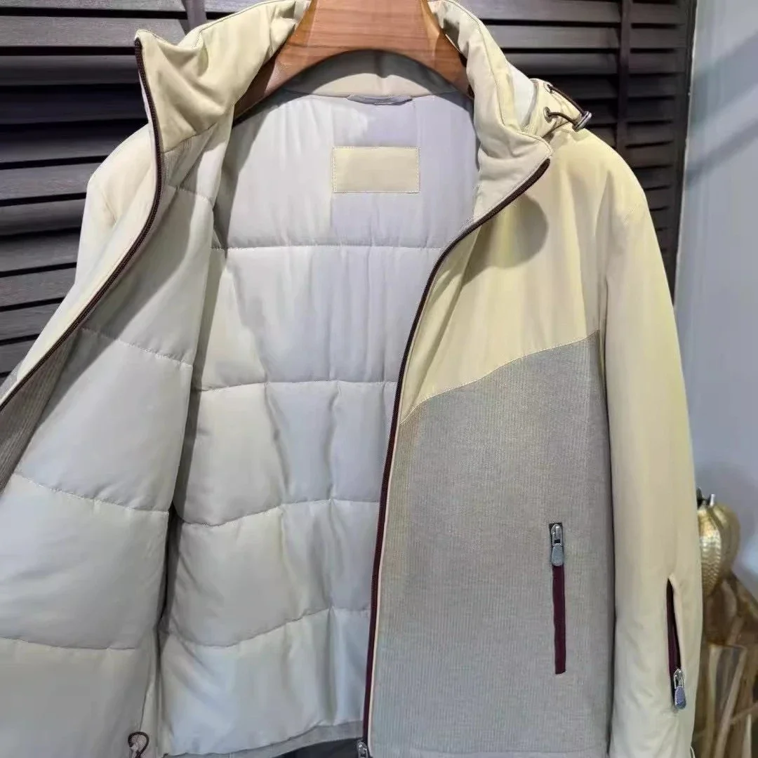 

Повседневный однотонный пуховик с капюшоном BC