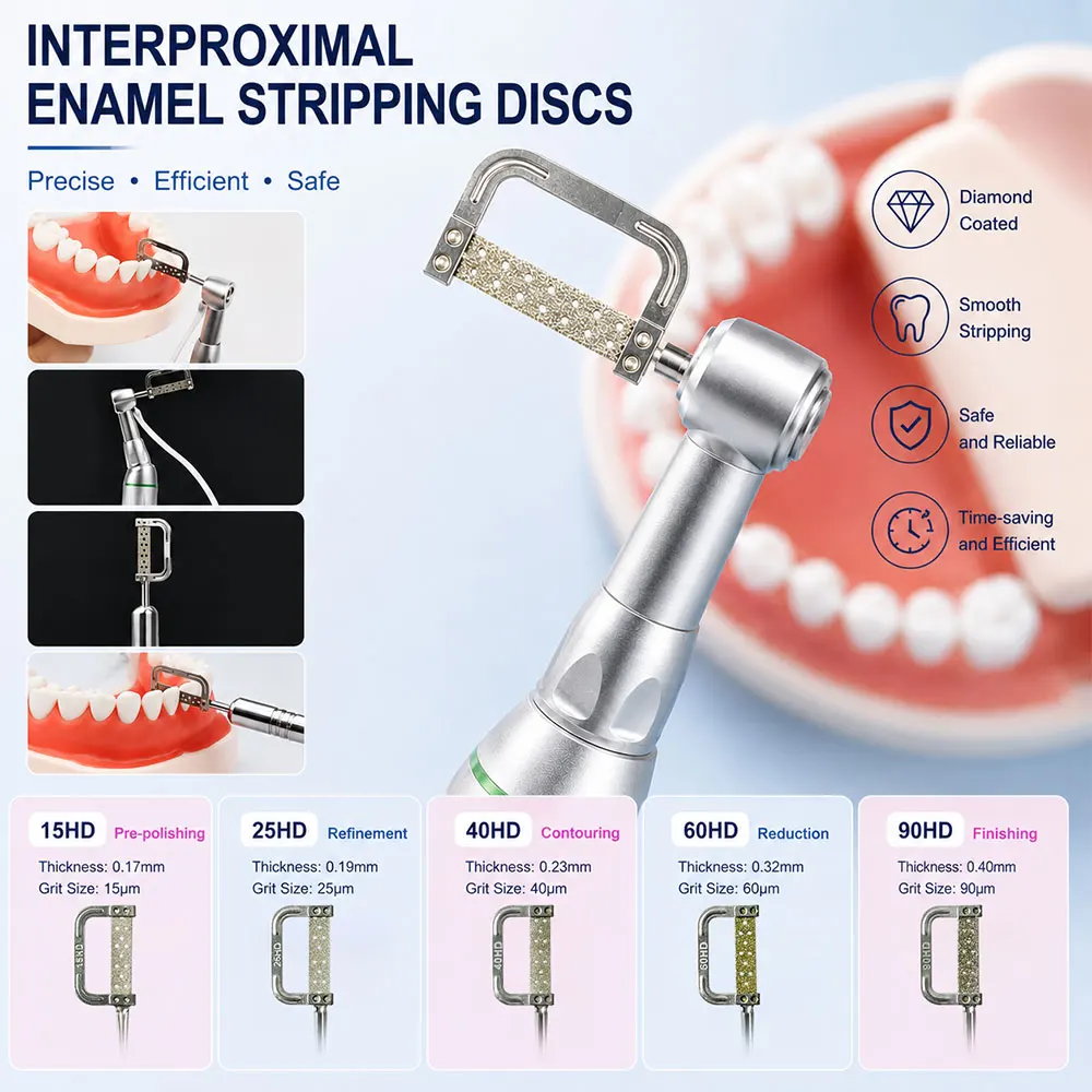 Dental Interproximal Stripping IPR Saw Orthodontic Enamel Reducing Strip Reciprocating IPR System Dental Polishing Tool