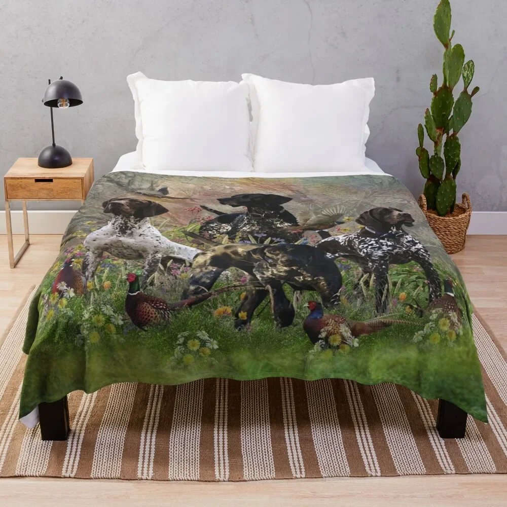 

Waiting for the hunting season (GSP) Throw Blanket Anti Shedding Soft Fuzzy Blanket for Home