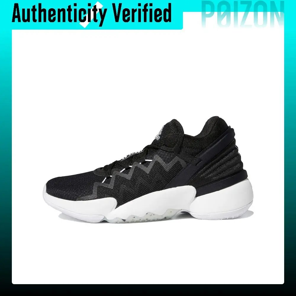 Adidas D.O.N. Problema # 2. Zapatillas de baloncesto cómodas, antideslizantes, de caña baja, unisex, en color negro y blanco, modelo FW8512.