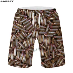 Jumeast Y2k erkekler kadınlar 3D baskılı Bullet sigara erişte kurulu şort sandıklar hızlı kuru plaj rahat Sweatpants kısa pantolon