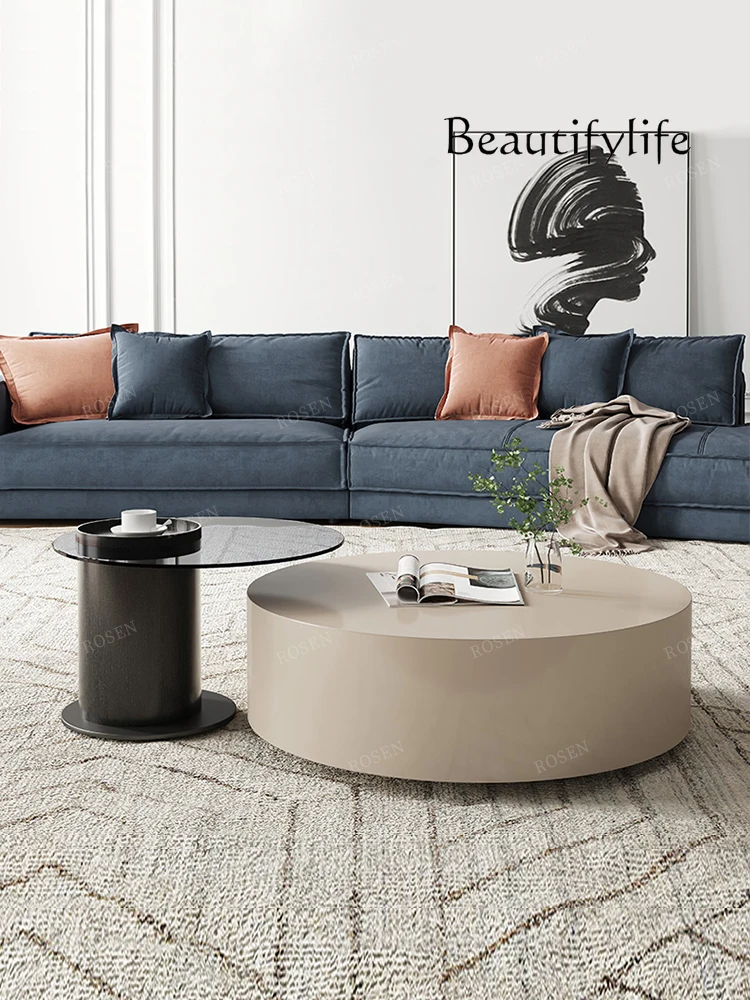 

Nordic Cream Style Simple Home Size round Tea Table