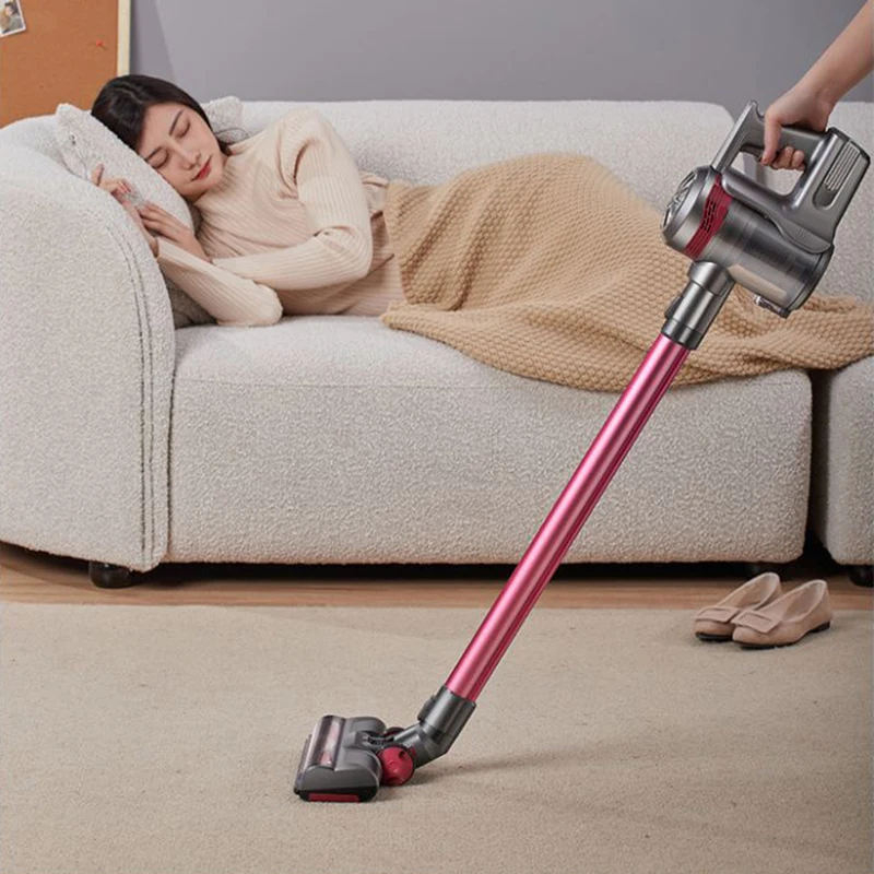 مكنسة كهربائية جديدة قوية للرطب والجاف للمنزل 15kPa مكنسة كهربائية LED إضاءة السجاد مكنسة كهربائية أرضية مع ممسحة