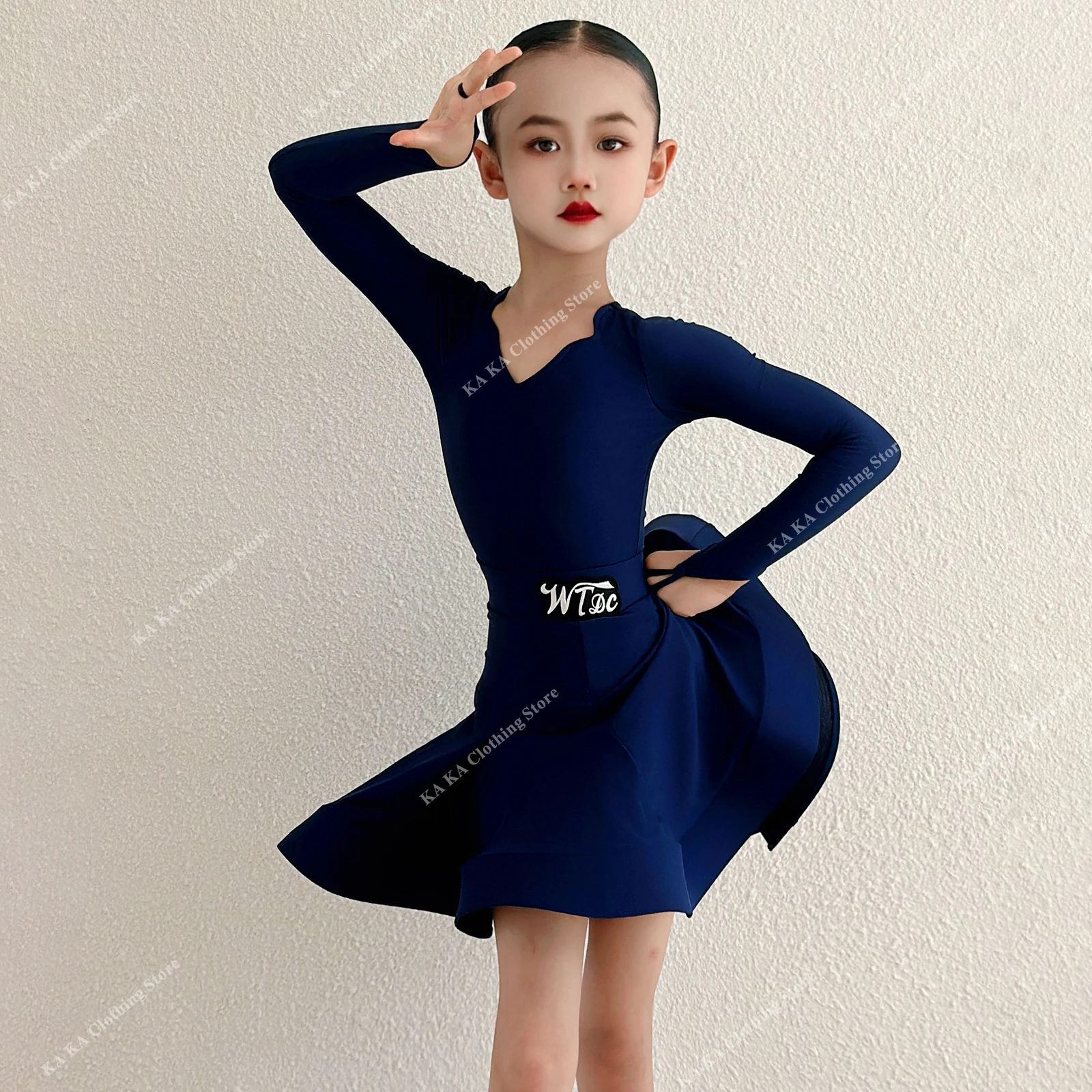 Kids Samba Rumba Salsa Tango Latin Dance Costume Girls Competition Ballroom Dress Standard Child Latin Practice Dress Clothes