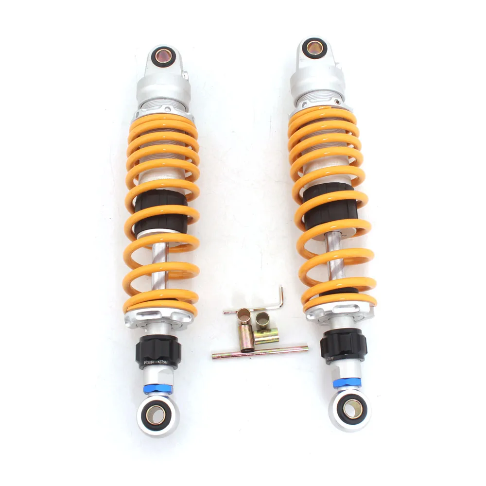 Rear Shock Absorbers Aluminium & Solid Steel Gold 1 Pair For Universal Honda Yamaha Kawasaki Suzuki Motorcycle Accessories