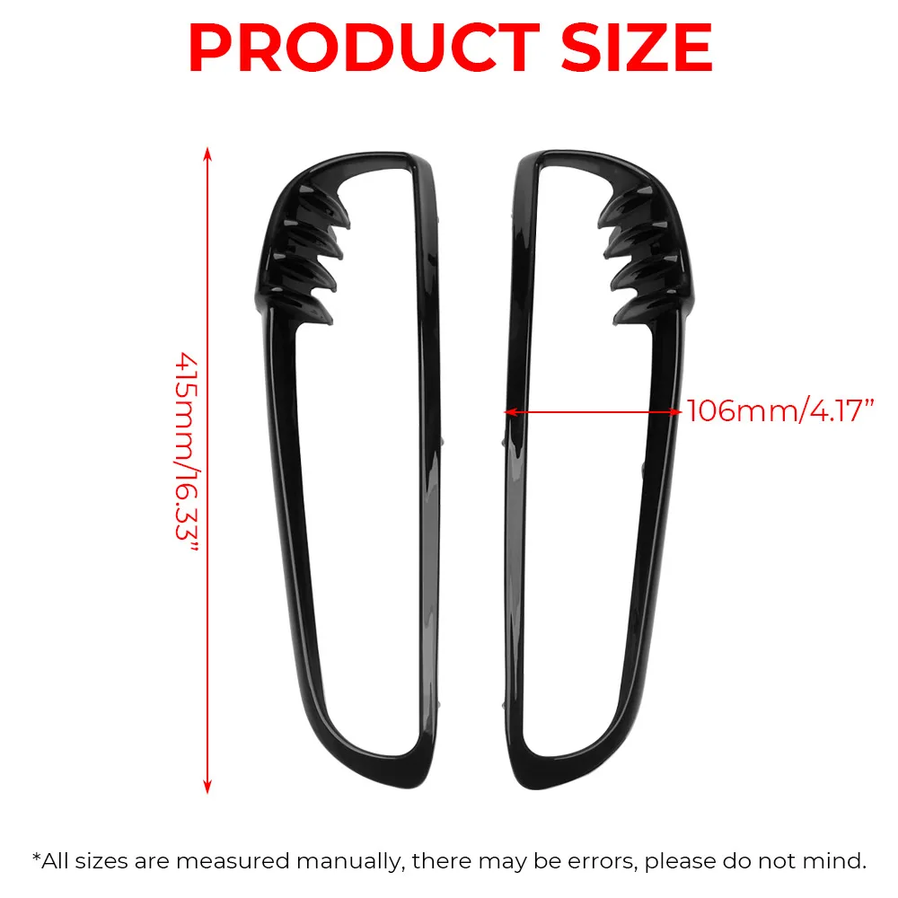 1Pair Front Radiator Cover Trim Bezels Both Side Trim Compatible With Harley V-Rod/Vrsc 2002-2010 High-Quality Abs Plastic Black