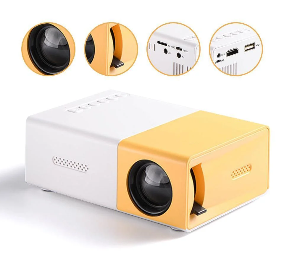 

Projector 1080P Portable Outdoor Movie Projector, Compatible with Smartphones, HDMI, USB, AV