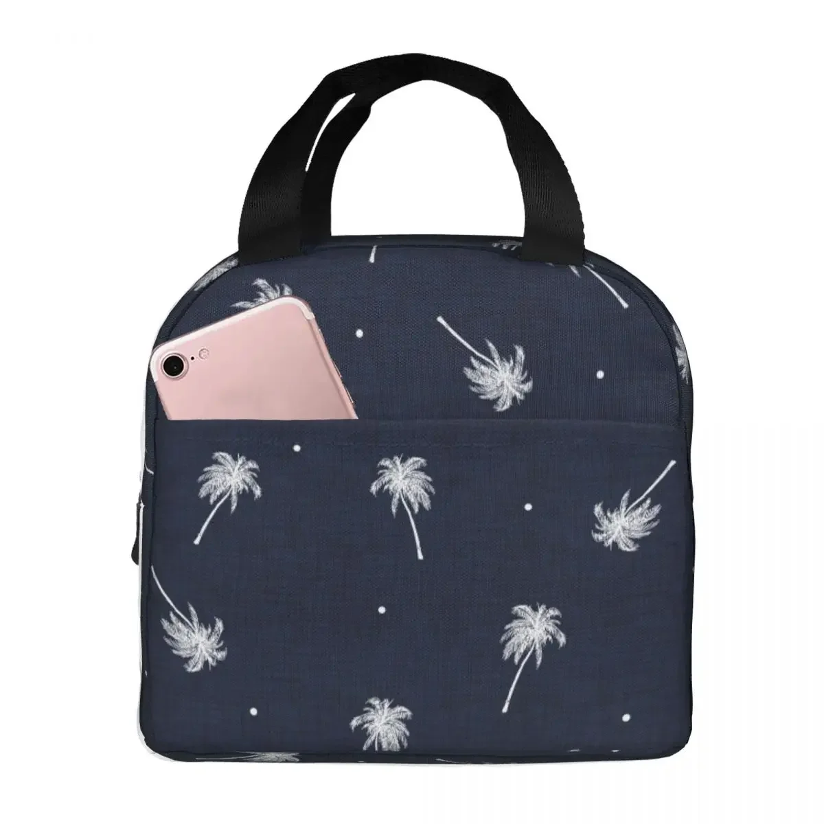 Lunch Bag for Women Kids Coconut Tree Insulated Cooler Portable Picnic School Canvas Tote Food Storage Bags