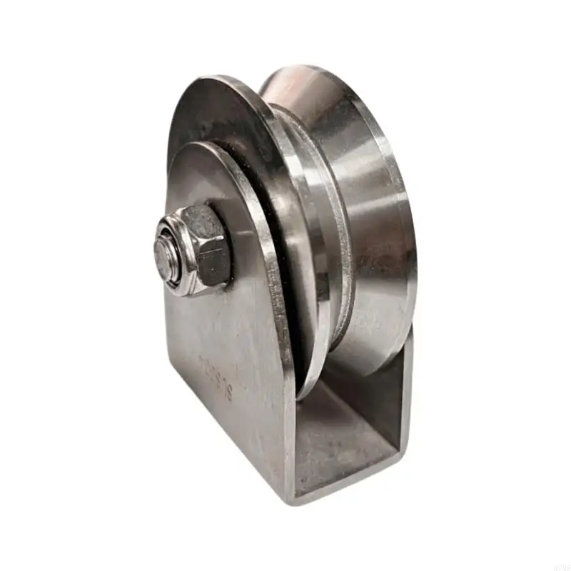 37ME Stainless Steel Hardware Pulley with Brackets Mount and Single Wheel for Sliding Paths, Repair Work, and Guide Applications