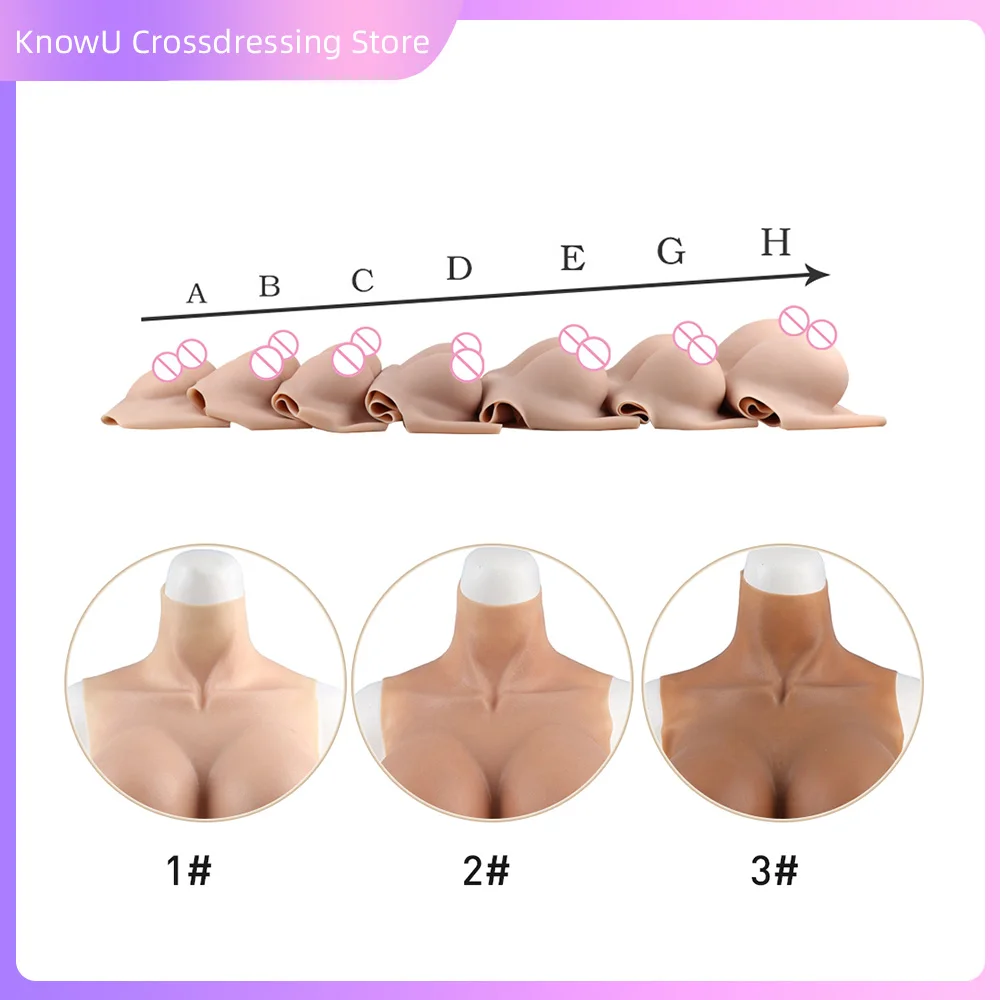 KnowU-Faux seins en silicone pour travestis et transgenres, fausse poitrine, plaque de poitrine, seins énormes, seins sexy, cosplay, drag sissy