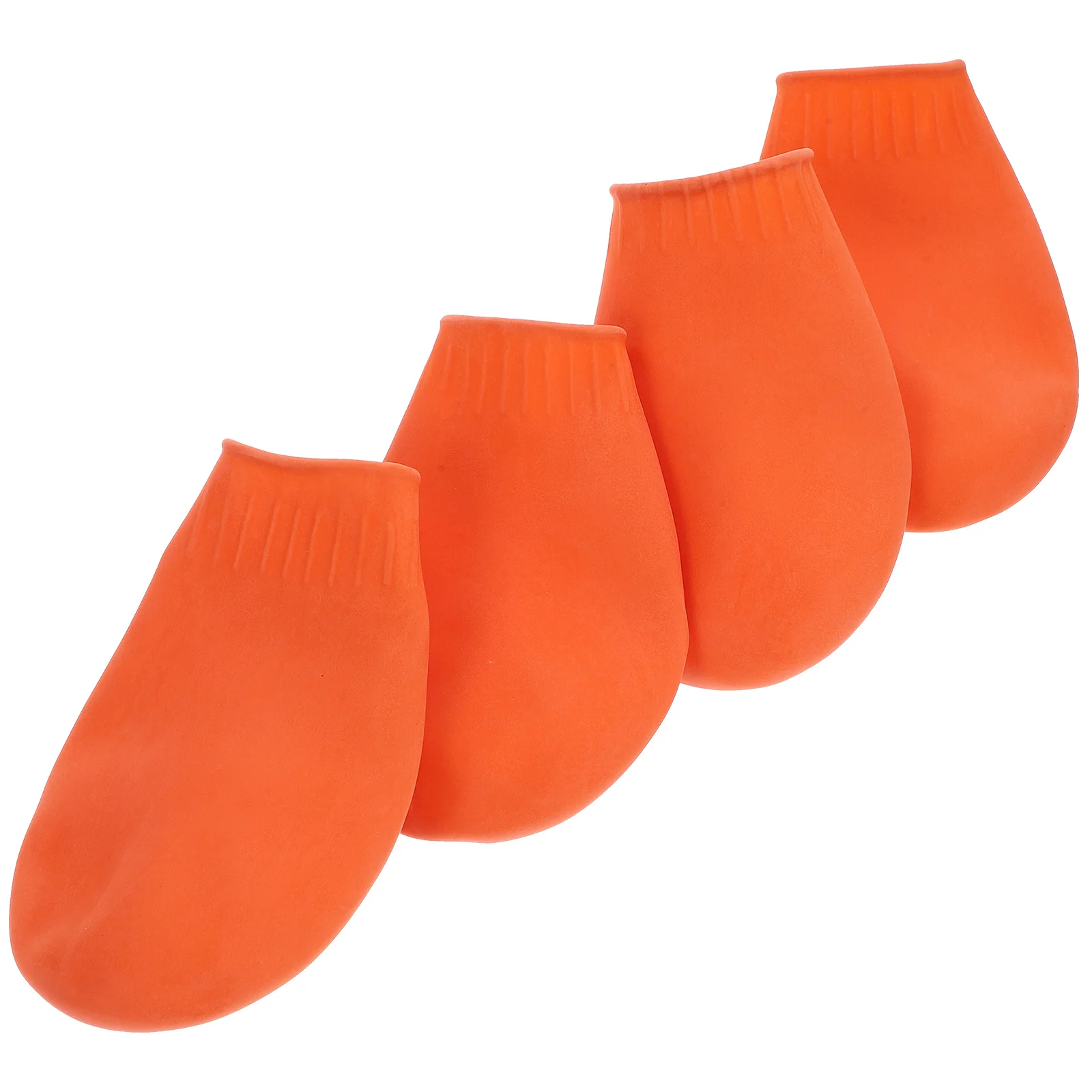 

4 Pcs Pet Dog Rain Shoes Feet Covers Foot for outside Boots Dogs Orange Booties Small