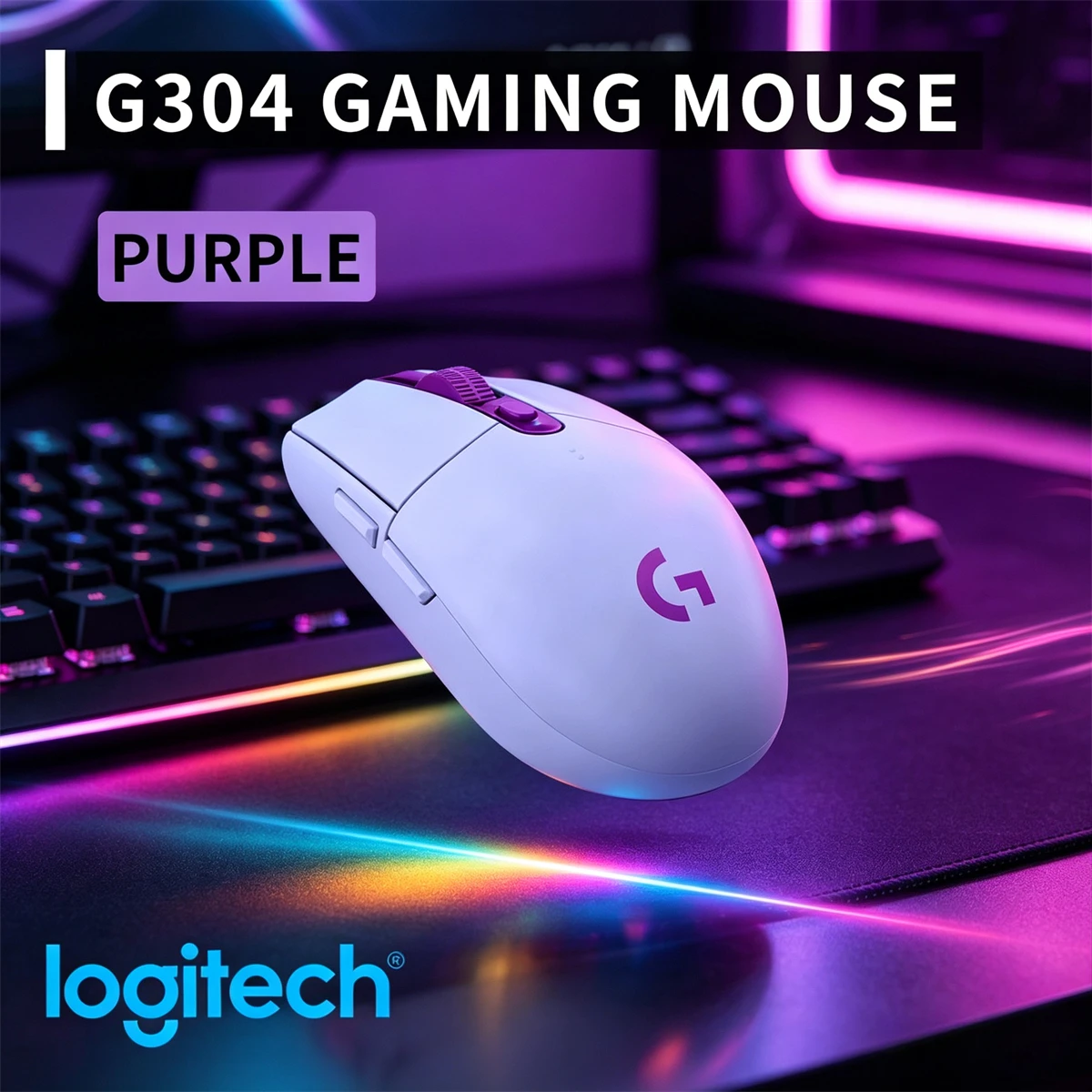 Logitech G304 Gaming Mouse Wireless LIGHTSPEED 12000 DPI Hero Sensor Birthday Gift for Gamer Son Boyfriend PC Laptop