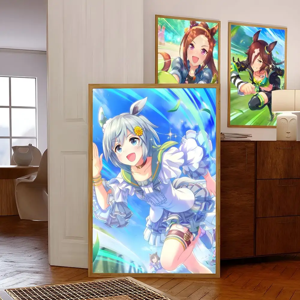 لعبة أنيمي U-Uma Musume Pretty DerbyS ملصق لغرفة المعيشة، غرفة النوم، في الهواء الطلق، بار، المدخل بار جدار الفن يطبع الديكور الهدايا