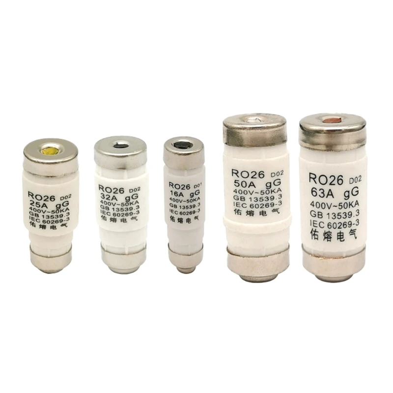 10 Pieces D0 Type Fuses Insert Electrical Equipment Neozed Fuses Insert for Fuses Sockets16A/25A/32A/63A/50A 400VAC