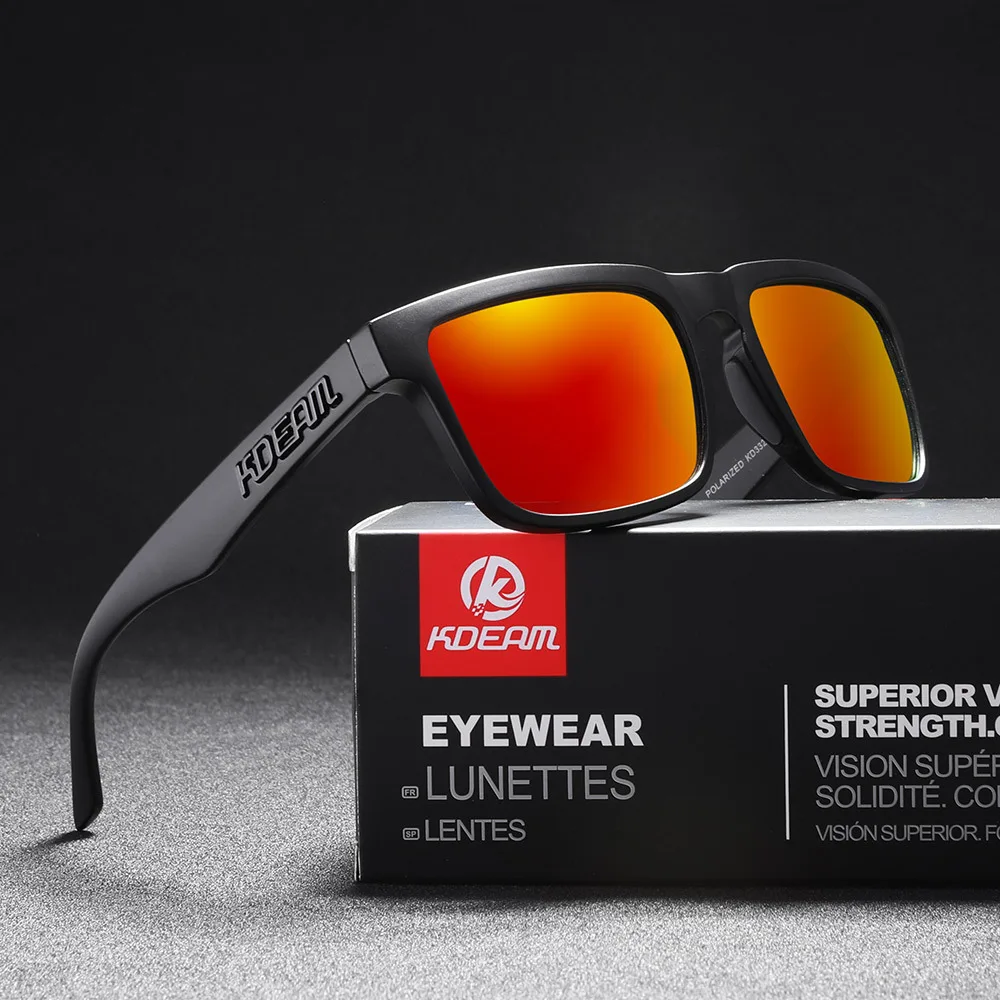 Neue KDEAM Marke Kurze Design Männer Platz Polarisierte Sonnenbrille Hochwertige Fahren Sonnenbrille Mode Frauen Shades UV400 Brillen – Detail 13