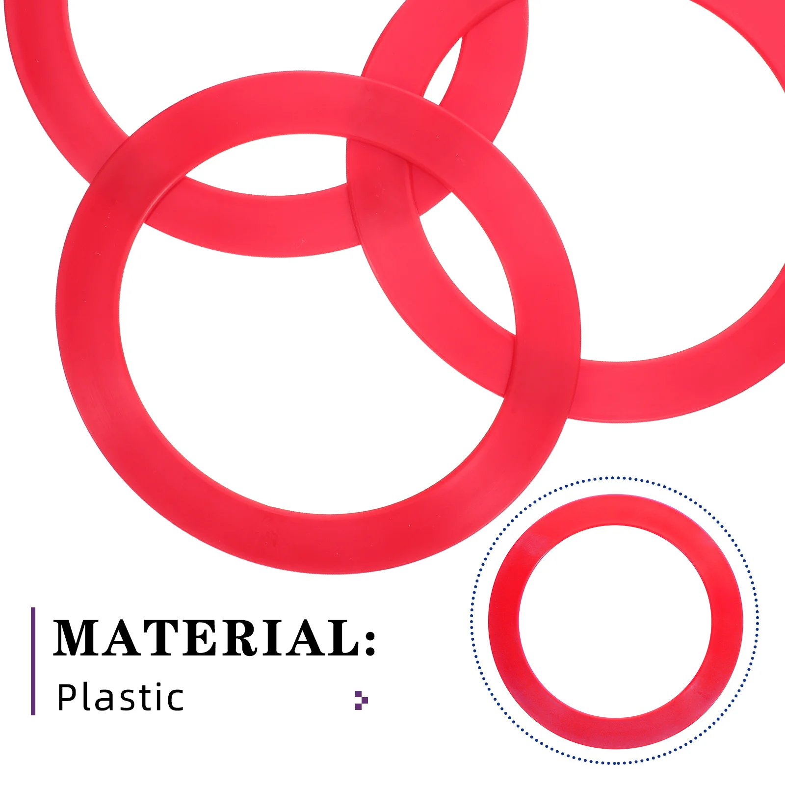 3Pcs Juggling Rings Set Smooth Lightweight Plastic Throwing Hoops for Skill Building Coordination Practice Circus Performances